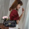 LUXURYSURY PROJEKTERS BORM 446744 Moda Women Wysoka jakość Marmont Crossbody torebki na ramię List Stylowy metalowy łańcuch klasyczny torby miłosne torebki portfele damskie