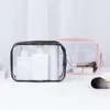 Borse cosmetiche 1 Pc Ragazza Borsa trasparente Trucco trasparente per donna Custodia da viaggio con cerniera impermeabile Beauty Case
