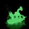 5 "Glow in the Dark Glass Water Pipe Bong Submarine Hookah Shisha Pipe + 14mm Bowl