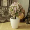 Fleurs décoratives fausse boule en plastique plantes en pot conception réaliste faible entretien pour la maison décor de Patio extérieur