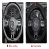 Housse de volant de voiture en daim noir pour Volkswagen Golf 6 GTI MK6 VW Polo GTI Scirocco R Passat CC r-line 20102979