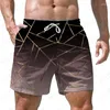 Herren-Shorts, Sommer, fluoreszierende Linien, 3D-gedruckt, Persönlichkeit, lässiger Stil, Mode