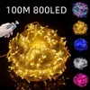 5M 10M 20M 50M 100M Kerst Garland Lights Led String Fairy Light Festoen Lamp Outdoor decoratieve Verlichting voor Wedding Party