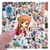 Sword Art Online 10 50 100pcs naklejki naklejka na DIY Laptop Stufme Car Trunk Board Guitar Motorcycle Anime Sticker Car286D