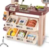 Süpermarket Play Set Mundo Toys Alışveriş Sepeti Kahve Dükkanı ile 3 yıl boyunca yürümeye başlayan hediye için 58 PCS