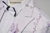 Męskie garnitury Blazers G N Series Men garnits Blazer Piękny purpurowy kwiatowy wzór Tuxedos 3 sztuki Costume Party Homme Slim Fit 230725