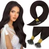 Nano końcówka Hair Extensions Human Hair Nano Pierścień Pierścień Włosy przedłużenie wstępnie połączone nano koraliki Remy włosy mikro koraliki do włosów dla kobiet 100 g bella hair julienchina