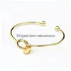 Charm Bracelets 26 A-Z English Letter Initial Bracelet Sier Gold Letters Bowknot Wristband Cuffs Women Jewelry Will And Sandy Drop Del Dh6Y3