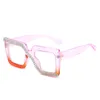 Solglasögon Mosengkw 2023 Designer Women Clear Lens Rhinestone fyrkantiga glasögon
