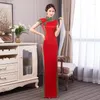 Ethnic Clothing Fashion Maxi Party Cheongsam Oriental Evening Dress Chinese Long Style Women Elegant Qipao Mini Robe Vestido Plus Size S-5XL