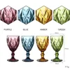 Verres à vin Coupes en verre Multicolore Sculpté Gobelet Whisky Rouge 300ML Fête De Mariage Flûtes À Champagne Bar Restaurant Maison Outils 230725