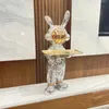 Decorative Objects Figurines Home Decor Decorations Sculptures Living Room Creative Space Rabbit Landing Ornaments Statues Porch High grade Tray 230725