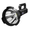 Super Bright 30000lm LED -laddningsbar XHP70 2 Big Head Searchlight Handhållen ficklampa Arbetsljus Spotlight Flödande 40W Torch LA277E