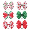 6 Colors Watermelon Printed Bows Clips Accessories Baby Girls Grosgrain Ribbon Hairpins Barrettes Kids GiftsZZ