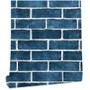 3D Wall Panel Flat 3D Effect Blue Brick Wallpaper Självhäftande papper som används för sovrumsheminredning och tapeter Lätt att fästa 230726