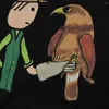 Herren T-Shirts Falconer Hip Hop T-Shirt Falconry Casual Polyester Shirt Sommersachen für Erwachsene