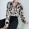 Femmes Blouses Chemises Femmes Léopard Blouse Printemps Été En Mousseline De Soie Casual Surdimensionné Bouton À La Mode Bureau Dame Sauvage Tops 230726