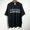 T-shirts pour hommes 2023ss VTM Lettre Logo Imprimer T-shirt Surdimensionné Streetwear Crop Top Tee Femme Vêtements Vêtements High Street T-shirts