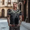 Erkek Tişörtleri Yaz Moda Yuvarlak Boyun -shirt 3D Gotik Korku Grafikleri Yüksek -kaliteli günlük boş zaman büyük boyutlu