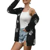 Vrouwen Knits Winterjassen Harajuku Blouse Halloween Vest Vintage Y2k Koreaanse Streetwear Lange Mouwen Top Jas Meisjes Truien Punk