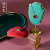 Jewelry Pouches Metal Necklace Display Stand Window Props Counter High-end Pendant Storage Ornaments