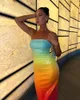 Повседневные платья 2023 Мода Raibow Color Shinting Sequint