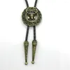 Fliegen Western Denim Bolo Tie Zinklegierung Leder Seilhalsband