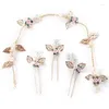 Klipy do włosów 4PCS Fashion Rose Flower Pałąk na ślub w stylu włosów w stylu Vintage imitacja Pearl HairPins Qween Party Akcesoria