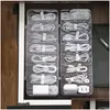 Scatole portaoggetti Contenitori Clear Electronics Organizer 8 Gestione della capacità Caricabatterie Organizzatori di cavi Drop Delivery Casa Giardino Housekee Orga Ottlt