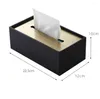 Коробка для тканей светло -нордическая роскошная коробка прямоугольная отделка смола хранилище