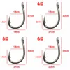 Fishing Hooks 50pcs 10884 Stainless Steel Fishing Hooks White Strong Big Game Fish Tuna Bait Fishhook Size 3/0 4/0 5/0 6/0 7/0 8/0 9/0 10/0 230725