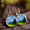 Van Gogh 's Painting Earrings Charm European French Hook Women's Earrings