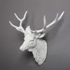 Decorative Objects Figurines Faux Deer Head Taxidermy Animal Wall Decor Handmade Farmhouse Resin Home Decoration Accessories Modern for 230725