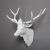 Objets décoratifs Figurines Faux Cerf Tête Taxidermie Animal Décoration Murale À La Main Ferme Résine Décoration de La Maison Accessoires Moderne pour 230725