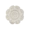 Table Mats Handmade Crochet Hook Flower Garden Hollow Woven Retro Placemat Simple Modern Lace Insulation Tablecloth Round