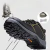 Sapatos masculinos de couro botas de trabalho de segurança biqueira de aço à prova de furos indestrutíveis staleneus soldagem de construção 230725