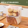 Platen Plastic Container Deksel Brood Opbergdoos Multifunctionele Taart 21.3X14.7X12.7CM Transparante Toast