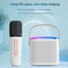 Microphones Y1 Mini Microphone Family Karaoke Machine for Adults and Kids Portable Bluetooth5.3 Stereo Sound Box Mini Loudspeaker for Home 230725