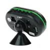 VST-7009V Çok Fonksiyonlu Araç Elektronik Saat Termometresi Gece Işıkları Siyah Cam Ekran-Yeşil Black181b