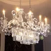 Pomysł klubowy LED Crystal Lighting Luksusowy prostokątny kryształowy żyrandol nowoczesny wielka hala el villa jadalnia LED żyrandole LLF2686