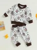 Ensembles de vêtements Ensembles de vêtements Vêtements d'hiver pour bébé fille Manteau à capuche à imprimé floral avec doublure en polaire et pantalon assorti Z230726