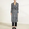 Trenchs pour femmes Miyake Plissé Grand Yard Fashion Design Niche Chidori Plaid Lâche Veste Moyenne 2023 Printemps Automne Manteau
