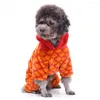 Köpek Giyim Sevimli Baskı Festival Tasarım Pazen Palto Kapşak Yıllık Tarz Dört Ayak Pet Kıyafet Yavru Kedi Krop Pets Giyim