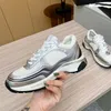 Sneakers damskie buty zwykłe designerska skórzana sneaker platforma butowa biała czarna brzeba migdałowe trenerzy trenerzy