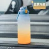 Garrafas de água 1500 ML com marcador de tempo Fitness Esportes Viagens ao ar livre Bebida gelada sem BPA Portátil à prova de vazamentos