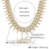 2021 Bling Zirconia 25mm Thick Thorns Cuban Chain Necklaces for Men Jewelry Hip Hop Spiked Cuban Chain