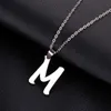 Minimalista iniziale A-Z lettera collana per le donne alfabeto in acciaio inossidabile choker catene gioielli regalo di compleanno all'ingrosso