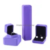 Jewelry Boxes Protable Storage Box Set Earrings Ring Necklace Pendant Collection Organizer Square Gift Display Cases Drop Delivery Pac Ottdn