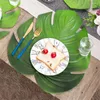 Tischsets, künstliche grüne tropische Palmenblätter, Hawaii-Party, Sommer-Dschungel-Themendekoration, Hochzeit, Geburtstag, Heimdekoration