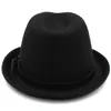 Boinas Hombres Mujeres Fedora Sombreros Trilby Cap Jazz Homburg Sombrero para el sol Clásico Retro Fiesta Estilo callejero Viajes al aire libre Invierno Tamaño EE. UU. 7 1/4 UK L